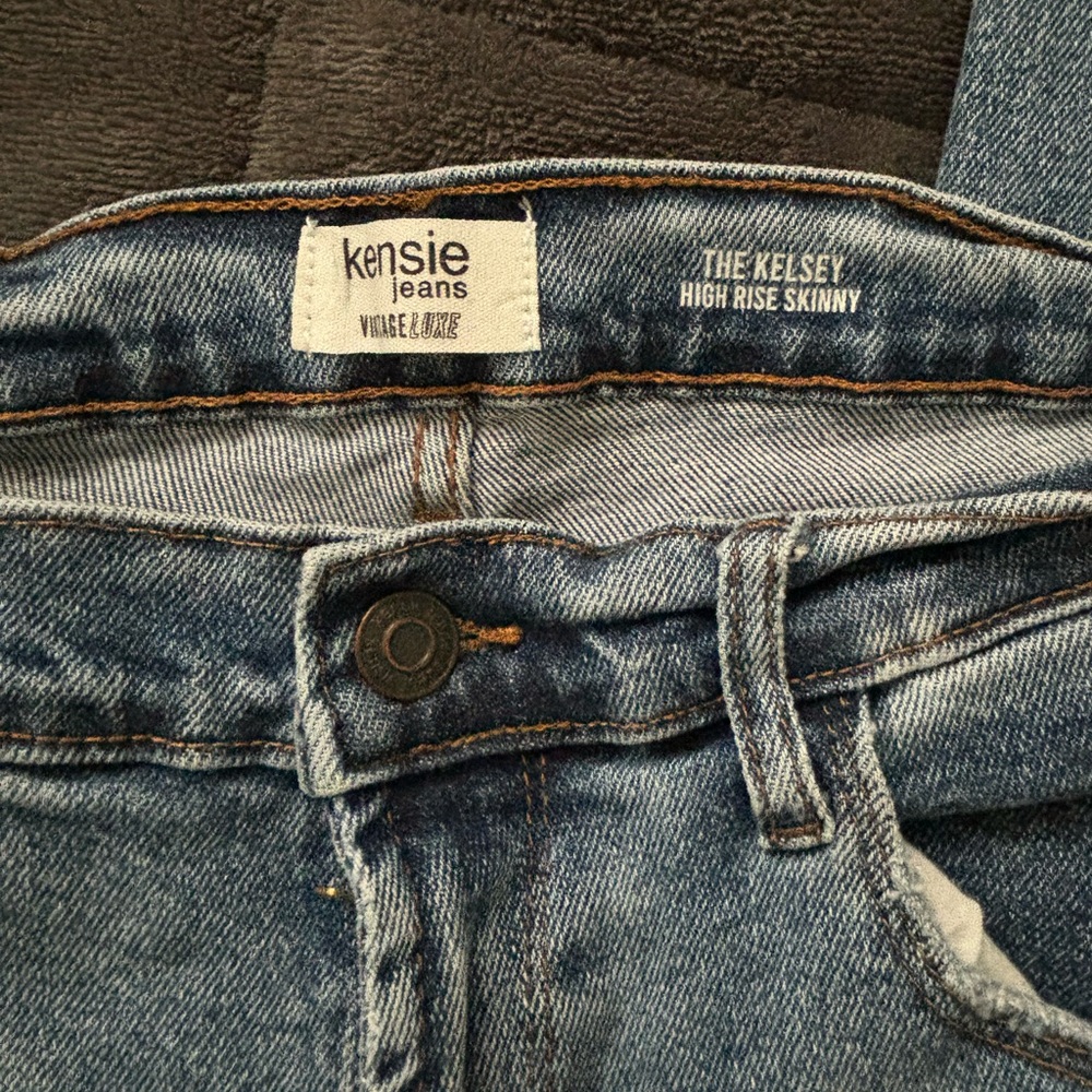Kensie Women's High Rise Skinny Jeans - Vintage Blue